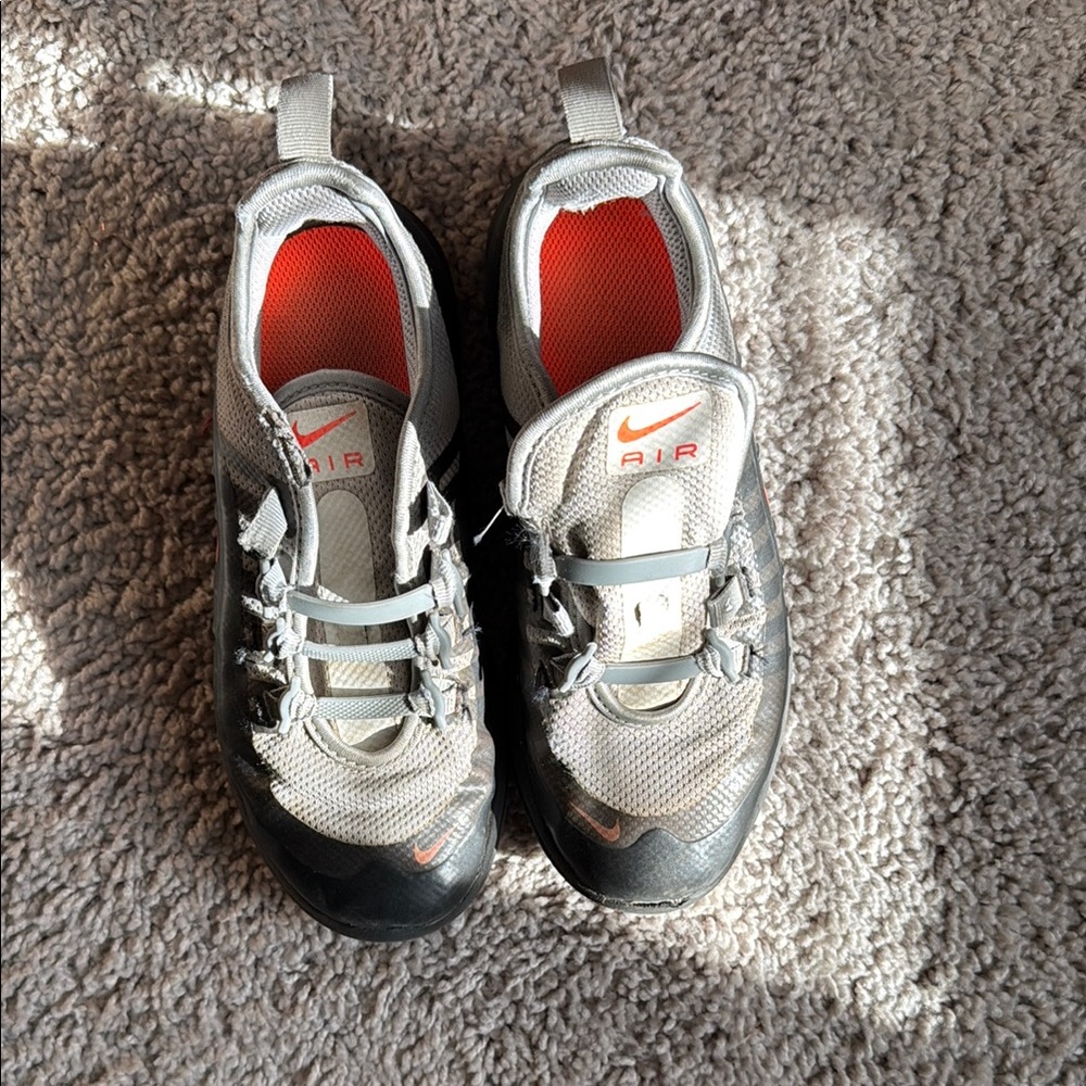 Nike Gray and Orange Sneakers Modern Design